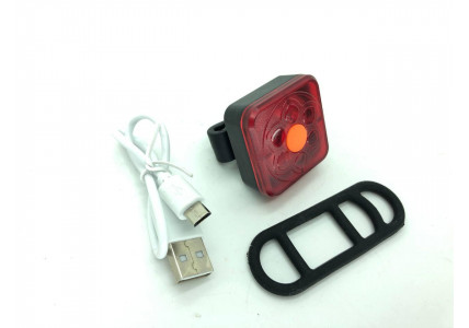 Ліхтар велосипедний XFL-106-6SMD RED micro USB 5режимів